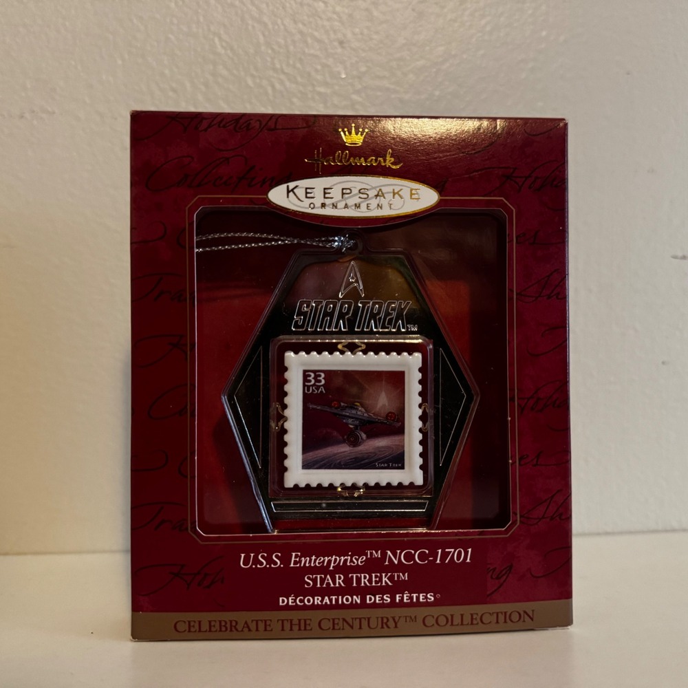 Hallmark Keepsake Star Trek USS Enterprise NCC-1701 1999 Stamp Ornament NEW